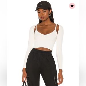 Superdown Remi shrug set from Revolve, white size M